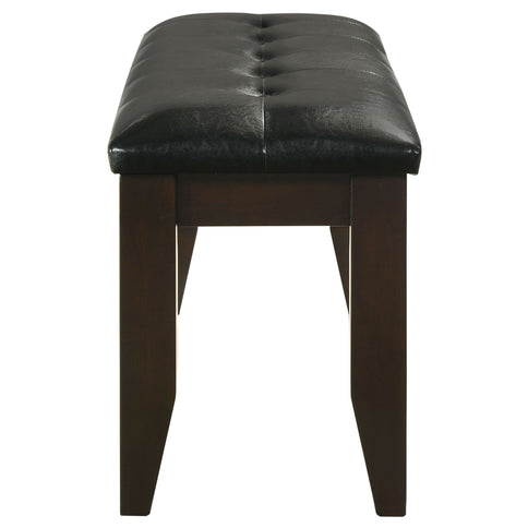 Tufted Upholstered Dining Bench - Brown