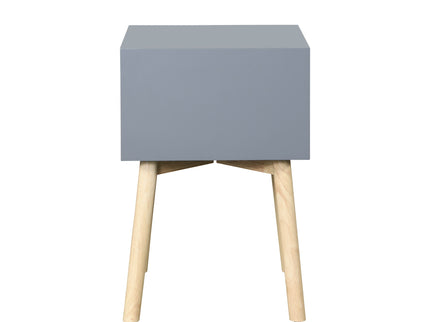 Bedside Table With 2 Drawers Mid-Century Modern Storage Cabinet For Bedroom