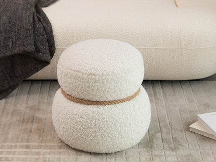 Snowman Stool With Cushion And Solid Wood Frame