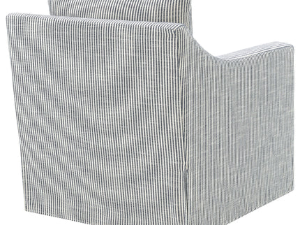 Merced - Upholstered Sloped Arm Accent Swivel Chair With 360 Degree Swivel Base - Gray