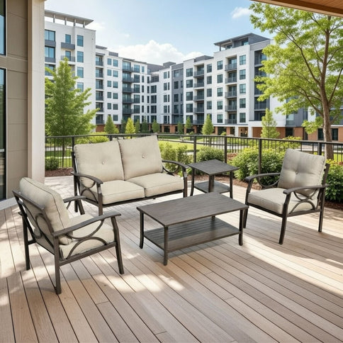 Patio Furniture Set & Coffee Table For Backyard