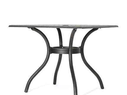 Enchantia - Outdoor Square Dining Table With Weave Tabletop And Flared Legs - Copper