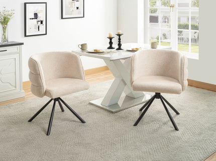 270 Degree Swivel Upholstered Desk Chairs (Set of 2)