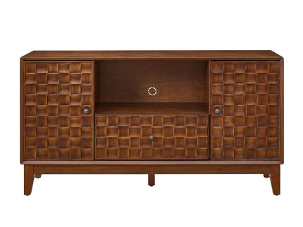 TV Stand With 3D Wood Texture - Brown