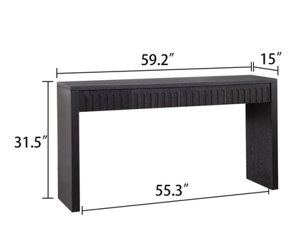Modern Console Table With 4 Drawers, Entryway Table
