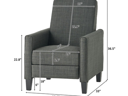 Upholstered Push Back Recliner Chair For Living Room