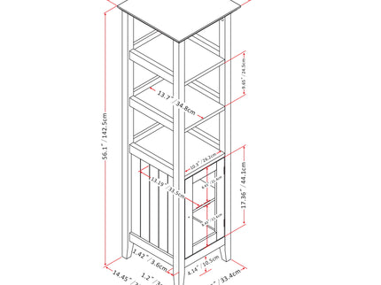 Acadian - Bath Storage Tower - Pure White