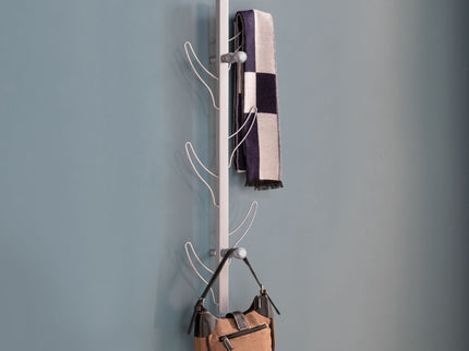 Vertical Eight Hook Coat Rack Wall Mount