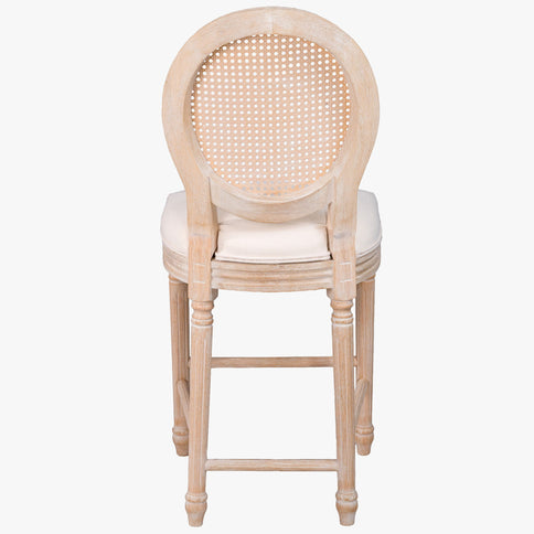 French Country Bar Chairs With Round Back (Set of 2)