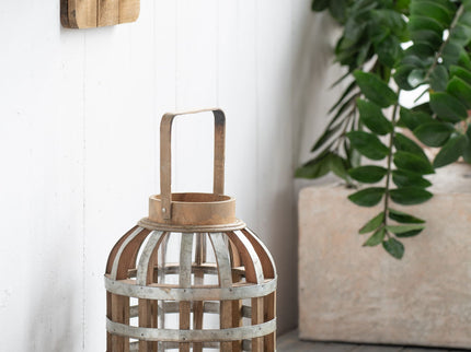 Decorative Lantern With Handle, Wooden Lantern For Indoor Outdoor, Home Garden Wedding