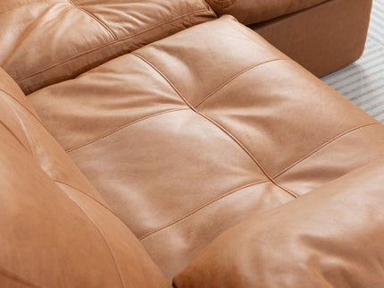 L - Shaped Modular 2 Seater Sofa With Movable Ottoman And High Density Sponge Cushions For Living Room