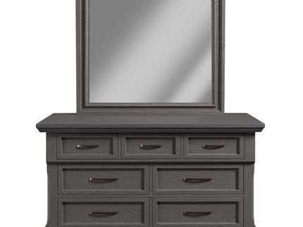 1 Piece Dresser With Handles And Unique Round Legs - Antique Gray