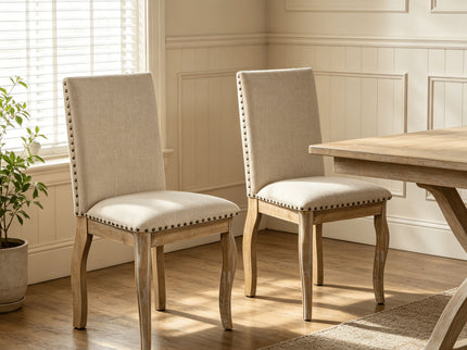 Upholstered Dining Chairs With Nailhead (Set of 2)
