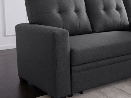 Upholstered Pull Out Sectional Sofa With Chaise