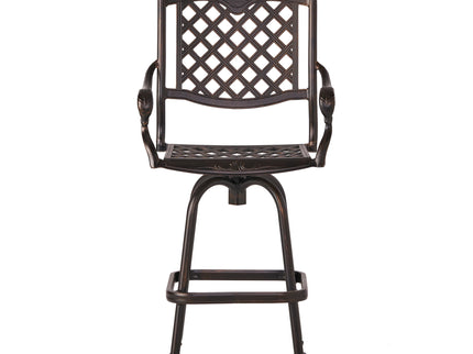 Cast Aluminum Bar Stool - Copper
