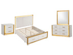 White / 5 Pc. Bed, Nightstand, Chest, Dresser, Mirror / Queen
