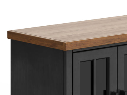 Fireplace TV Stand Console For TVs Up To 100" - Black / Whiskey