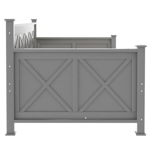 Modern Daybed With 2 Large Drawers, X Shaped Frame