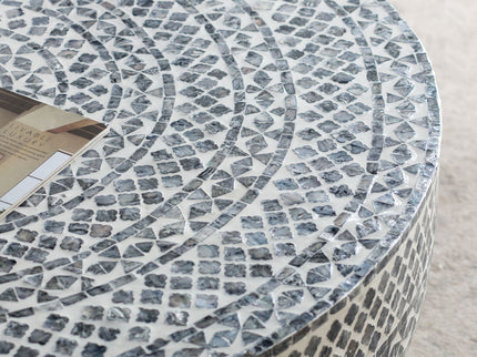 Unique Capiz Coffee Table & Pedestal Base