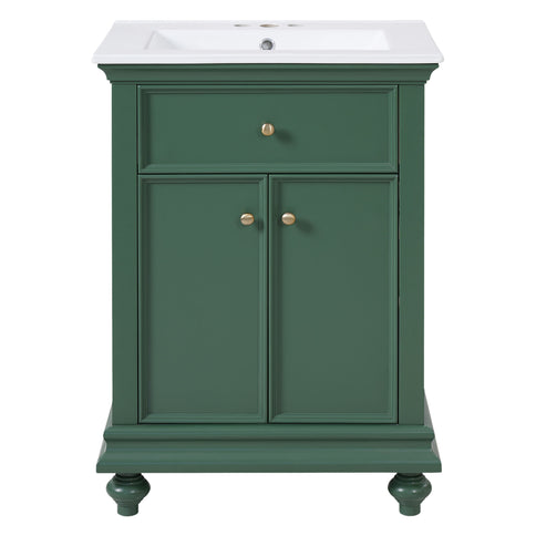 Modern Bathroom Vanity With Tip-Out Drawer And Soft-Close Hinges