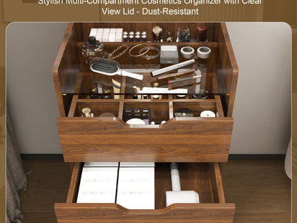 Vanity Desk With Lighted Mirror & Stool