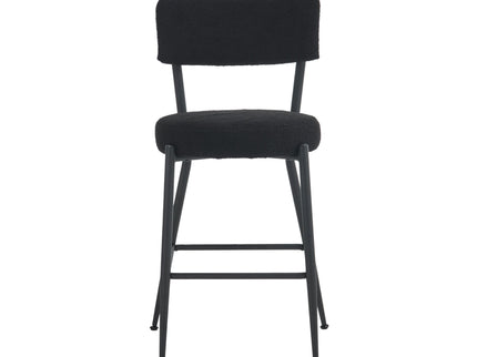 Modern Teddy Fabric Upholstered Bar Stools - Legs