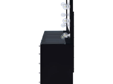 Fern - 7 Drawer Vanity Set With Mirror And Globe Lights