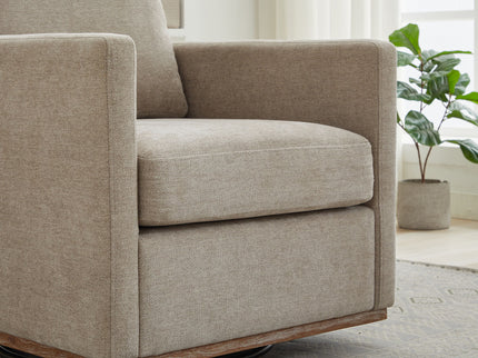 Square Upholstered Swivel Accent Chair