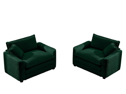 Modern Classic Fabric Single Chair Deep Seat Sofa With Pillow