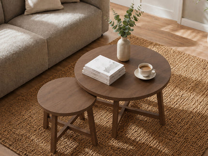 Round Nesting Stackable Tables For Living Room