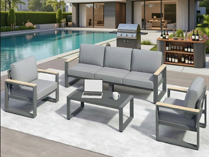 Modern Outdoor Sofa Set With Coffee Table