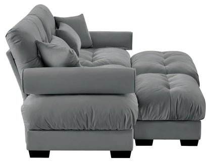 Super Comfort Oversized Modular Sectional Sofa With Movable Ottoman