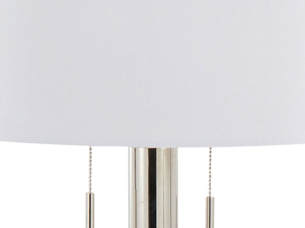 Master - 29" Contemporary Table Lamp (Set of 2) - Polished Nickel / White