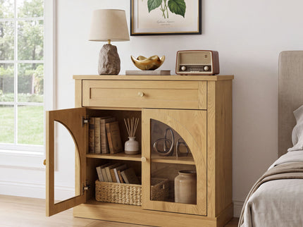 Modern Sideboard Cabinet With 1 Drawer And 2 Arched Doors