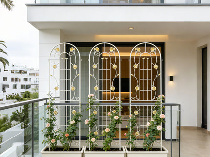 Metal Garden Trellis Rustproof Trellis For Climbing Plant Outdoor Flower Support