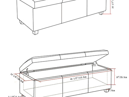 Avalon - Multifunctional Storage Ottoman Bench