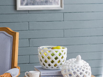 Ballas - Bird Lidded Jar - White