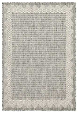 Sunshine - 5'3" X 7'3" Indoor & Outdoor Area Rug - Silver - Polypropylene