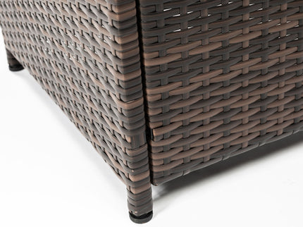 Square Fire Pit Table - Black Brown