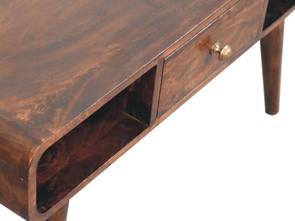 Solid Wood Curved Coffee Table