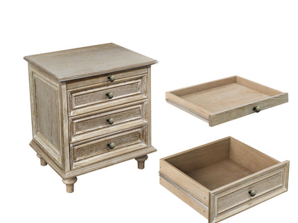Farmhouse Nightstand With 4 Drawers