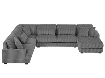 Oversized Sectional Sofa U - Shaped Sofa Couch Modern Sofa Upholstered In Soft With A Chaise Lounge For Living Room