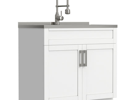 Hennessy - Deluxe Laundry Cabinet With Faucet And Stainless Steel Sink