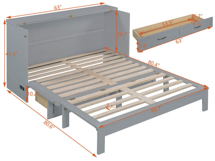 Murphy Bed With Large Drawers