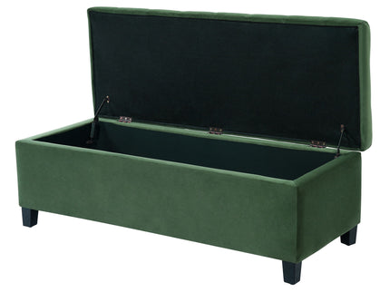 Upholstered Storage Ottoman Bench, Foot Rest For Bedroom