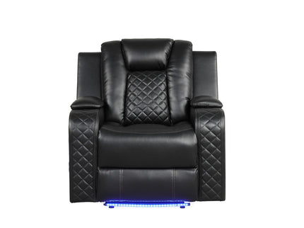 Benz - LED & Power Recliner Chair With Adjustable Headrest