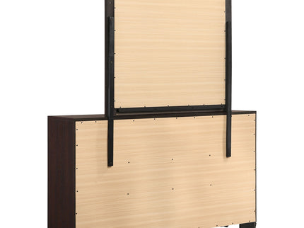Holmgren - 6 Drawer Dresser With Mirror - Dark Coffee