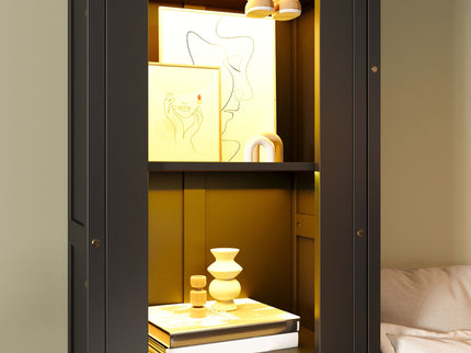 French Style Murphy Platform Bed With Shelf, Side Cabinets, Drawers And LED