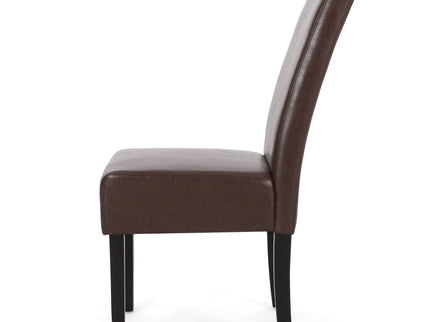 Contemporary Dining Chair With Rubberwood Legs (Set of 2)