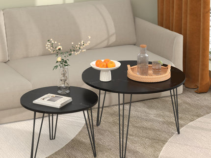Round Nesting Coffee Table For Living Room (Set of 2)